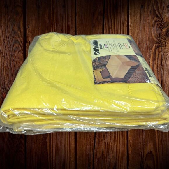 NEW Vintage Chatham Harvest Gold 70s Esmond Sunrise Satin Trim Blanket 72X90 - Picture 5 of 8